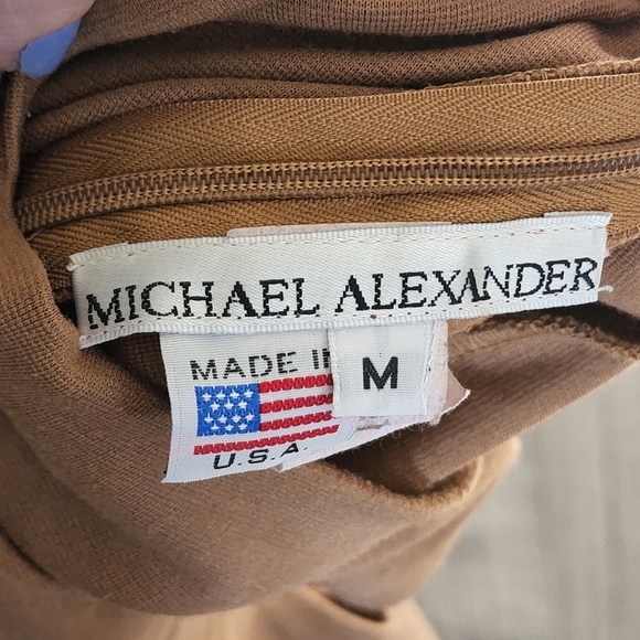 Michael Alexander Sleeveless Tan Turtleneck sz M - Picture 5 of 5